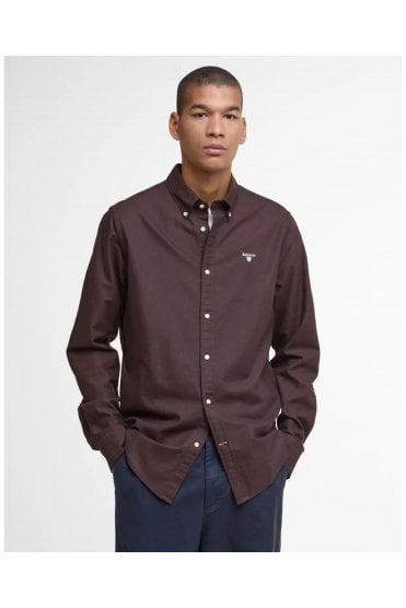 Oxford Tailored Long-Sleeved Shirt – Dark Oak