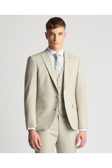 Pablo Tapered Fit Suit Jacket – Stone