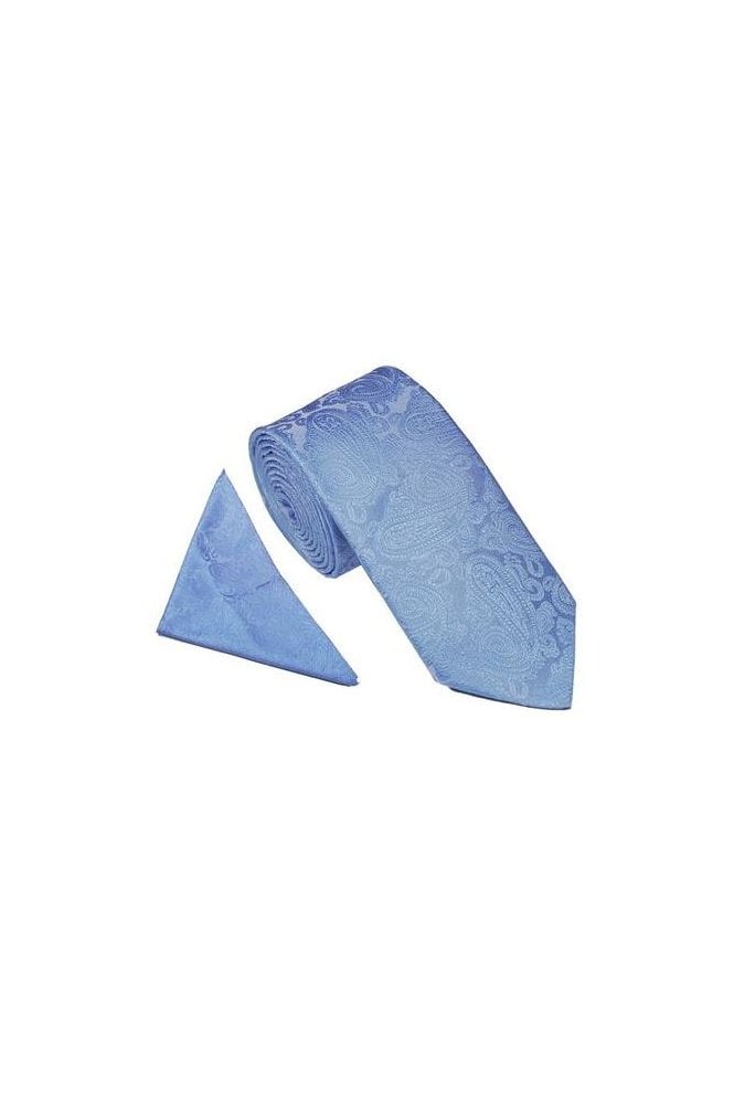Paisley Tie Set – Baby Blue