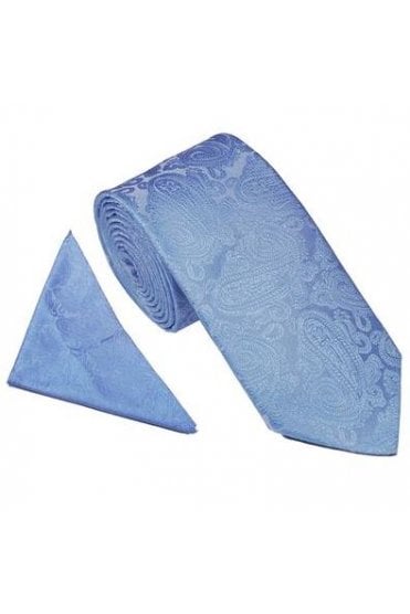 Paisley Tie Set – Baby Blue