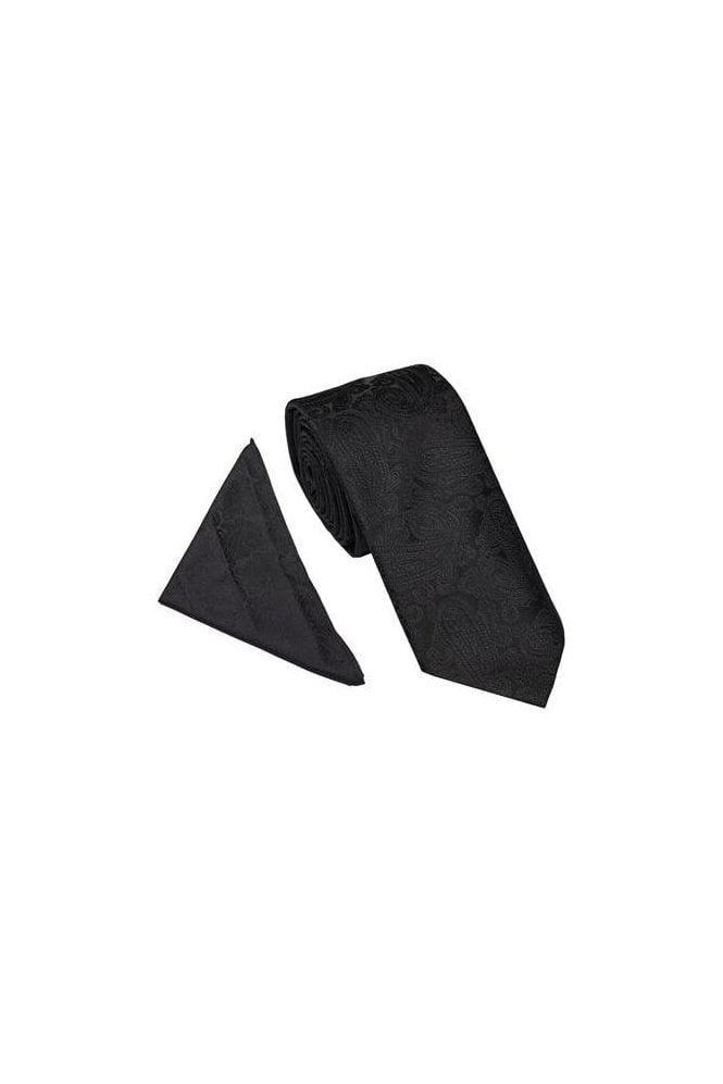 Paisley Tie Set – Black