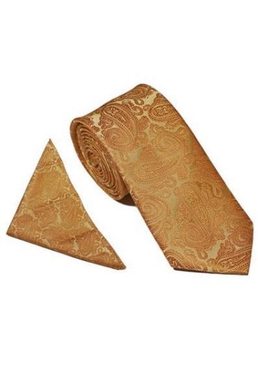 Paisley Tie Set – Gold