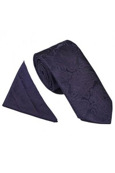 Paisley Tie Set – Navy