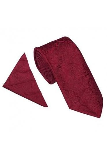 Paisley Tie Set – Red