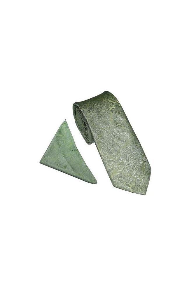 Paisley Tie Set – Sage