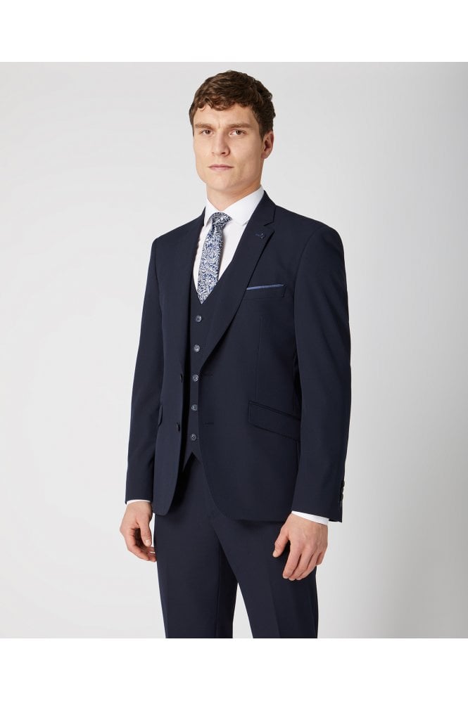 Palucci Tapered Fit Mix + Match Suit Jacket - Navy