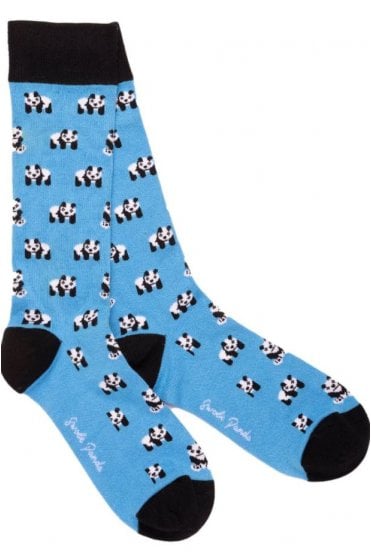 Panda Bamboo Socks - Blue