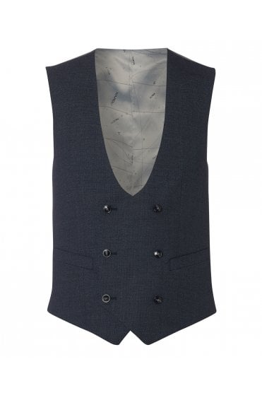 Paolo Double Breasted Mix and Match Waistcoat - Grey