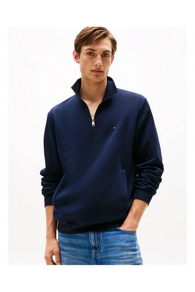 Performance Quarter-Zip Intechno Knit Jumper – Navy Blue