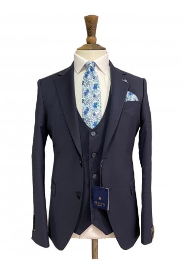 Peter Tapered Fit Mix and Match Jacket - Ink Navy