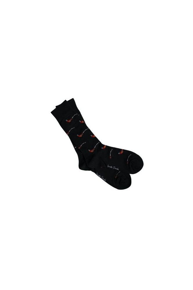 Pheasant Bamboo Socks - Black
