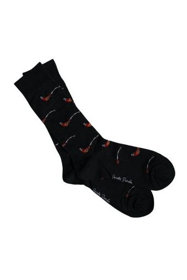 Pheasant Bamboo Socks - Black