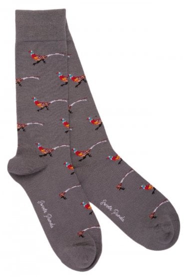 Pheasant Bamboo Socks - Grey
