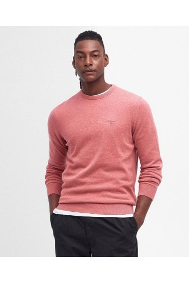 Pima Cotton Crew Neck Sweater - Pink Clay