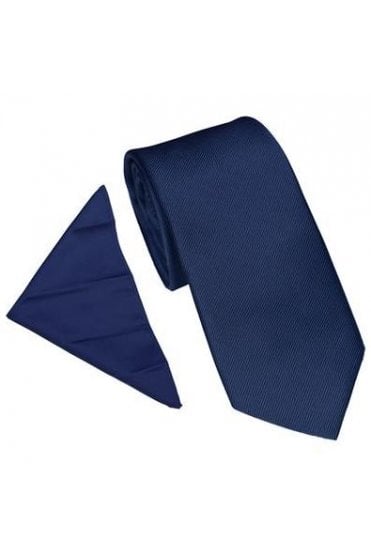Plain Twill Tie Set – Navy