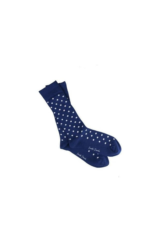 Polka Dot Bamboo Socks - Blue