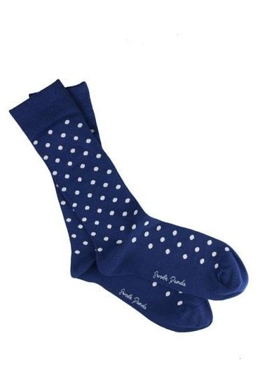 Polka Dot Bamboo Socks - Blue