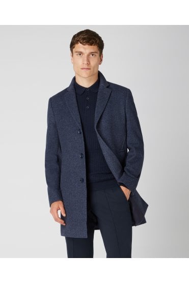 Quinn Tailored Coat - Dark Blue