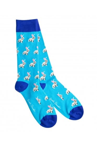 Rabbit Bamboo Socks – Blue