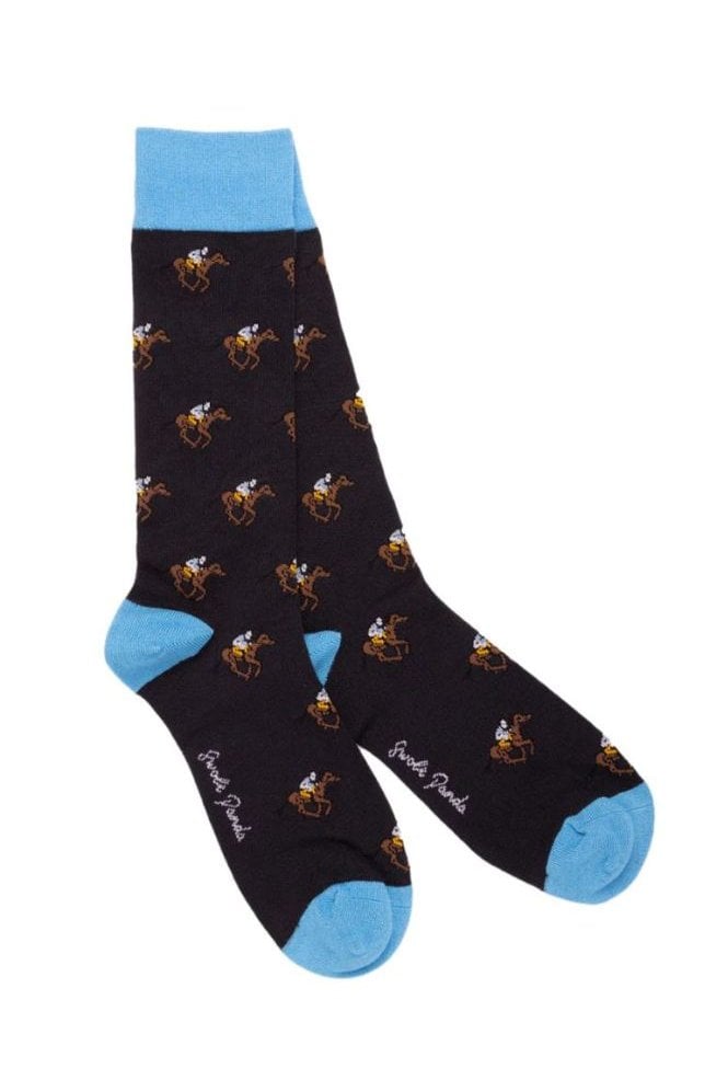 Racehorse Bamboo Socks – Navy