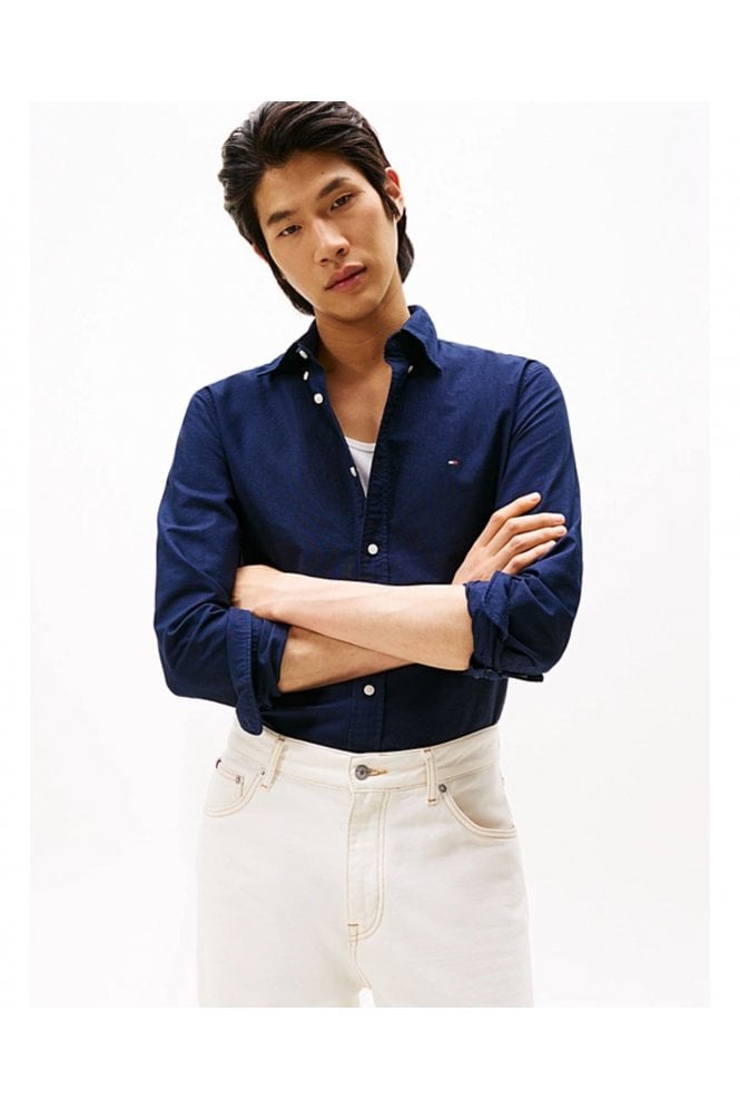 Regular Fit Button-Down Collar Oxford Shirt – Preppy Navy