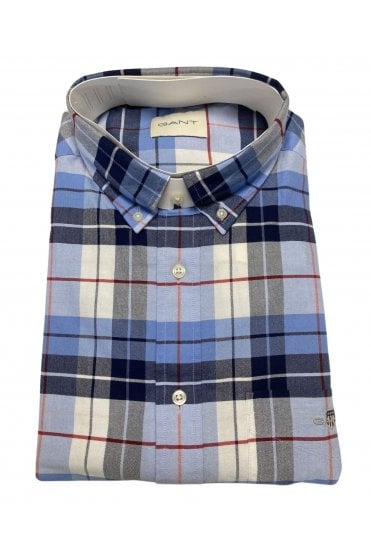 Regular Fit Checked Classic Oxford Shirt – Light Blue