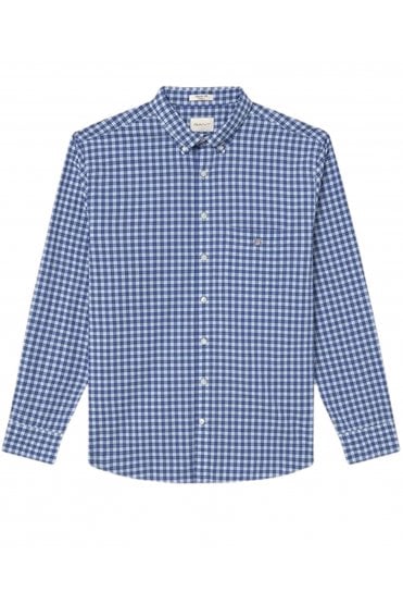 Regular Fit Classic Poplin Check Shirt – Rich Blue
