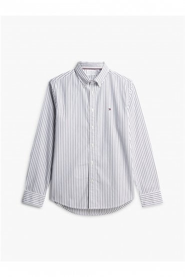 Regular Fit Flex Stripe Shirt - White / Stripe