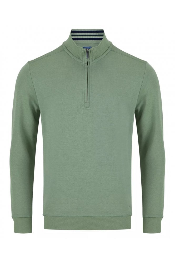 Regular Fit Half-Zip Sweatshirt – Light Green