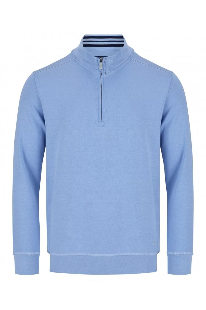 Regular Fit Half-Zip Sweatshirt – Sky Blue
