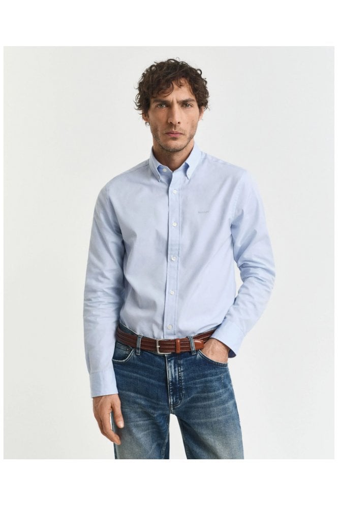 Regular Fit Pinpoint Oxford Shirt – Light Blue