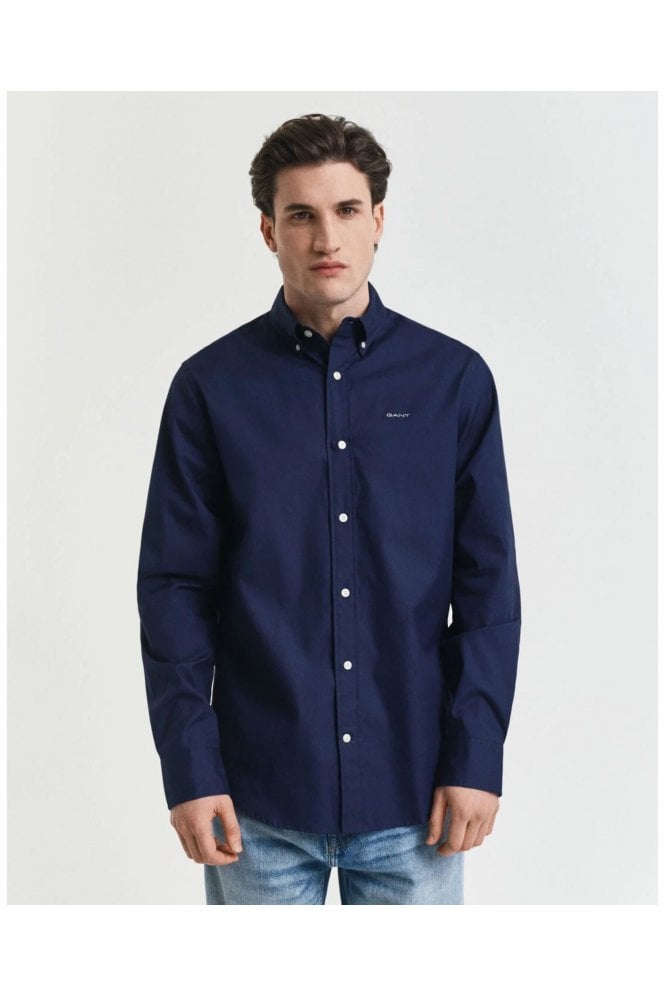 Regular Fit Pinpoint Oxford Shirt – Marine