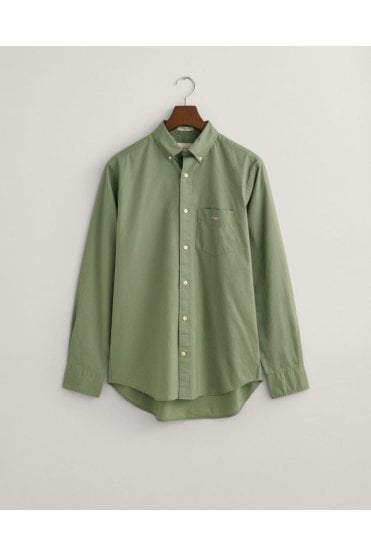 Regular Fit Poplin Shirt – Dry Green