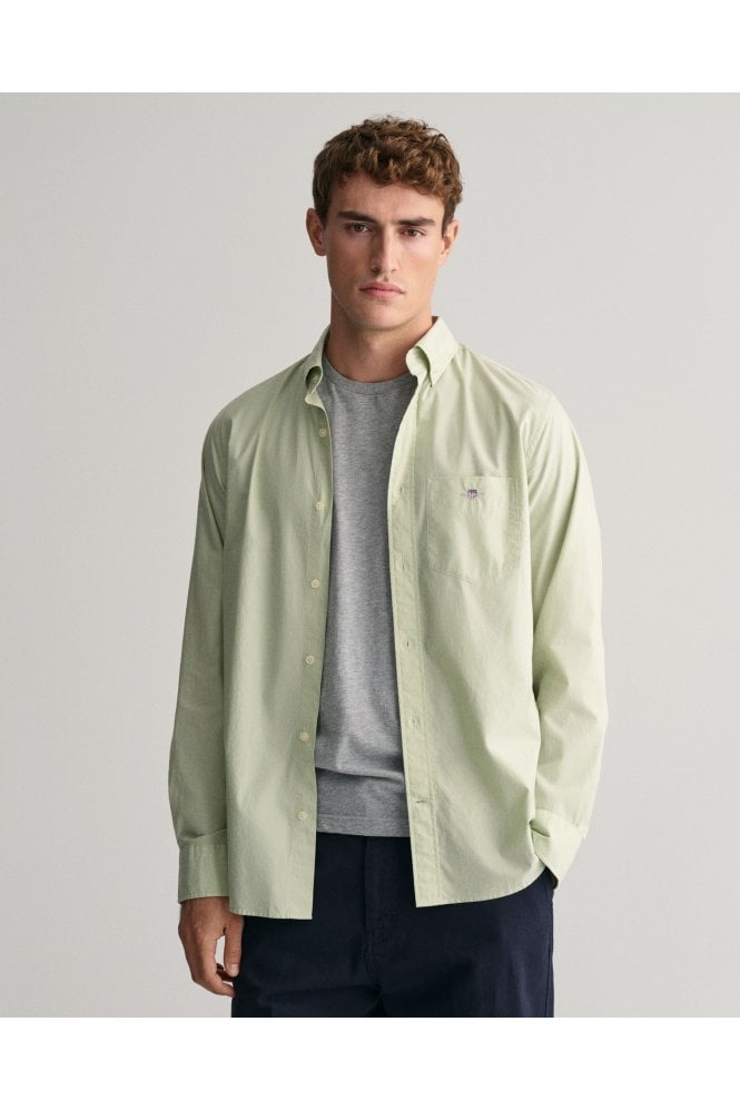 Regular Fit Poplin Shirt – Milky Matcha