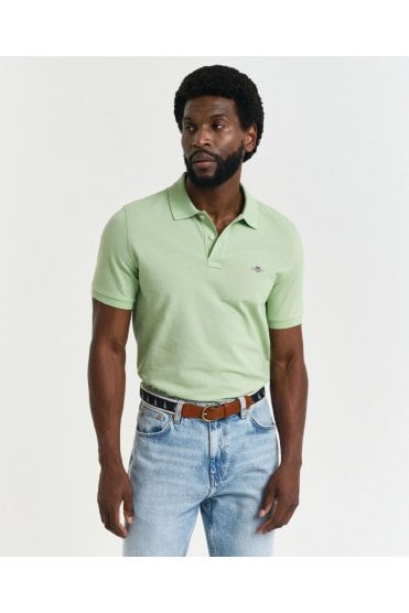 Regular Fit Shield Piqué Polo Shirt – Apple Green