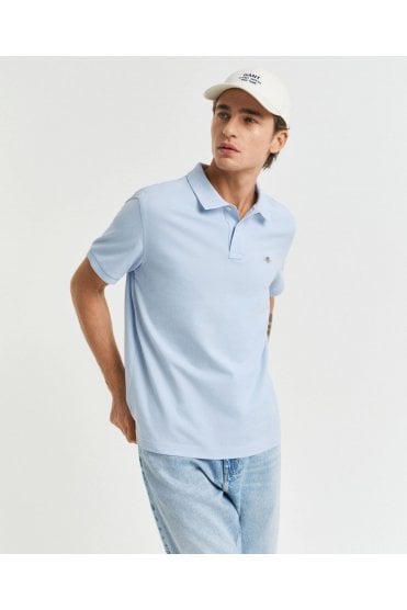 Regular Fit Shield Piqué Polo Shirt – Fresh Blue