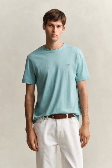  Regular Fit Shield T-Shirt - Muted Turquoise