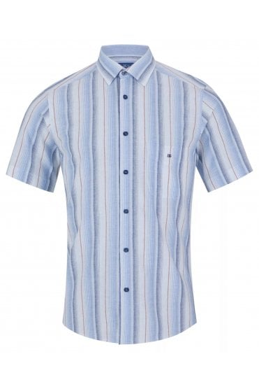 Regular Fit Short Sleeve Casual Shirt – Blue