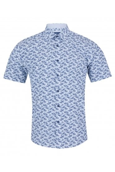 Regular Fit Short Sleeve Casual Shirt – Dark Blue
