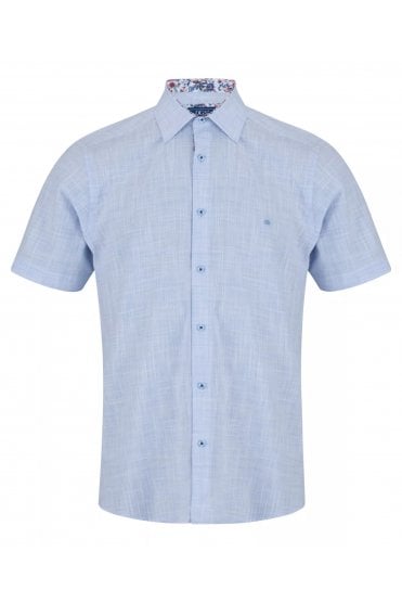 Regular Fit Short Sleeve Casual Shirt – Sky Blue