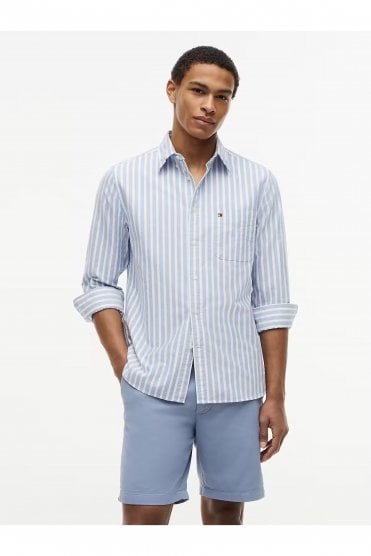 Regular Fit Stripe Oxford Shirt – Regal Blue