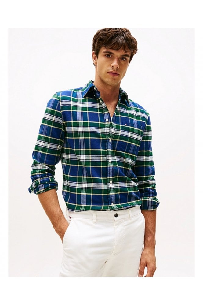 Regular Fit Tartan Check Shirt – Ornamental Green / Check