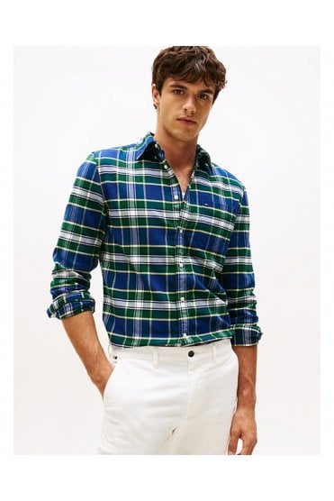 Regular Fit Tartan Check Shirt – Ornamental Green / Check