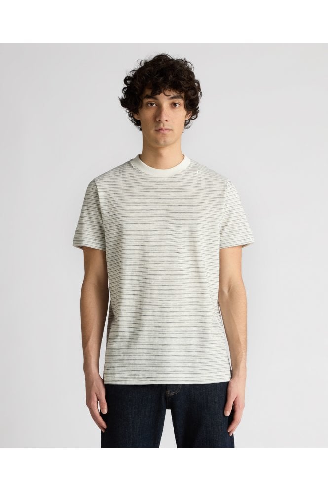 Relaxed Fit Cotton Stripe T-Shirt – Navy / White