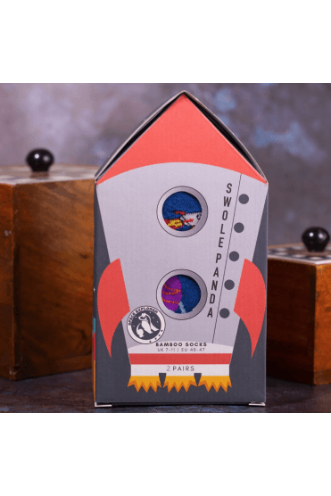 Rocket Sock Box - 2 Pairs Navy
