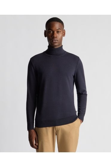 Roll Neck Sweater - Dark Blue
