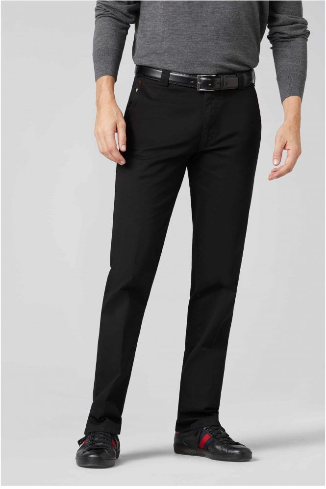 Roma Soft Cotton Chinos - Black