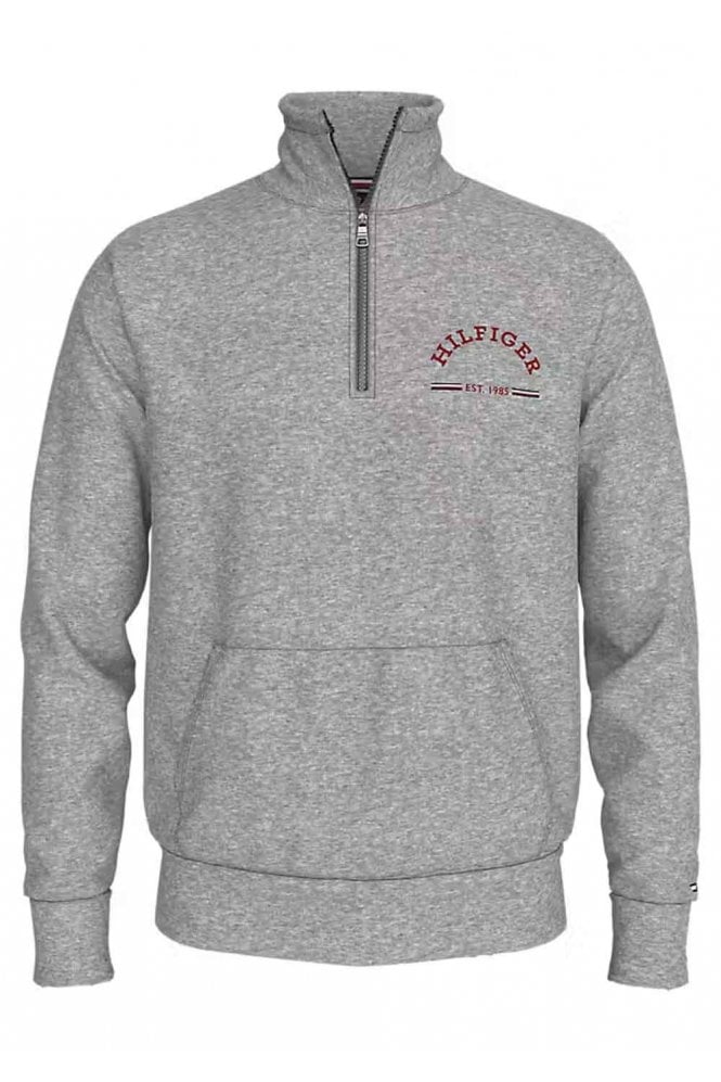 Roundall Stand Collar Jumper - Light Grey Heather