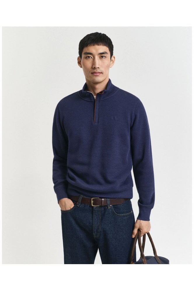Sacker Rib Half-Zip Sweatshirt – Persian Blue