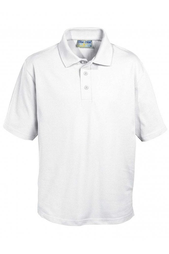 School Unisex Polo Shirt - White